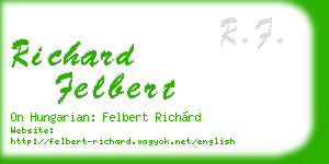 richard felbert business card