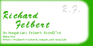 richard felbert business card